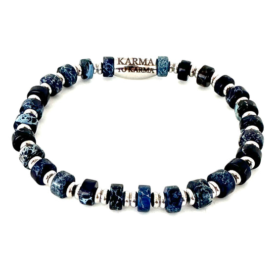 Blauw Sodaliet kralen armband