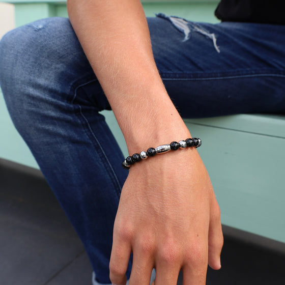 Black Agate beads bracelet