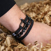 Zwart agaat armband stack